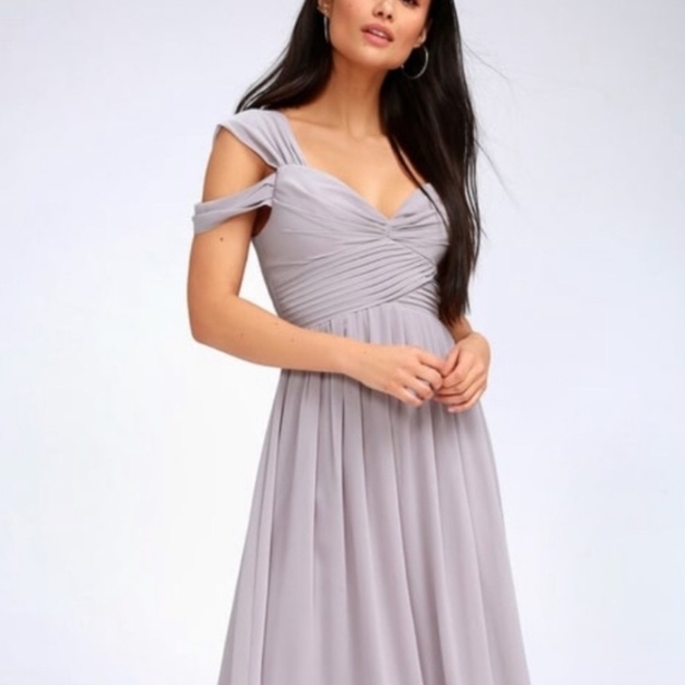 Lulus Make Me Move Dusty Purple Maxi Wedding Guest Dress